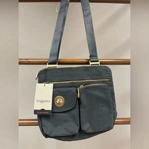 Baggalini RFID blocking crossbody and wristlet. NWT